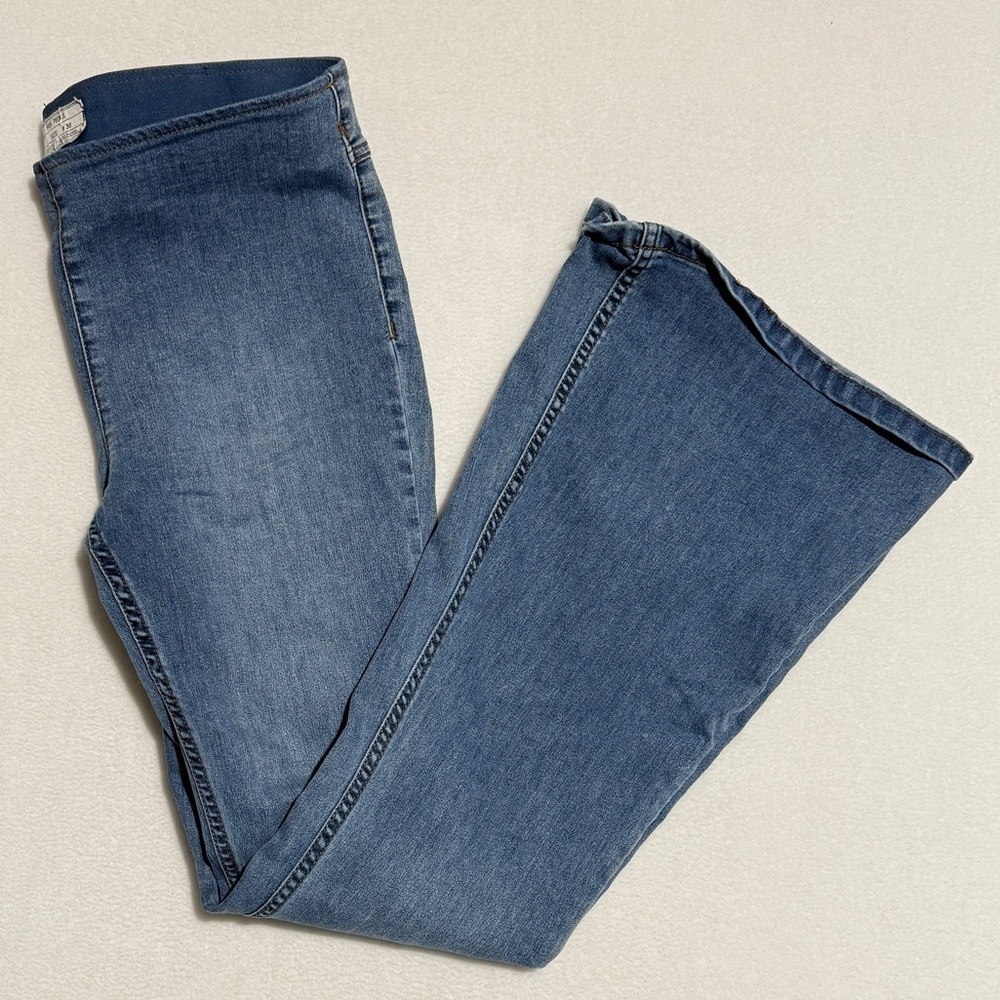 Free People Blue Flare Jeans Size 30